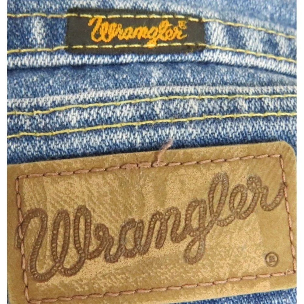 Wrangler George Strait Cowboy Cut Jeans Men 35x32 Blue Denim Western Stone Wash